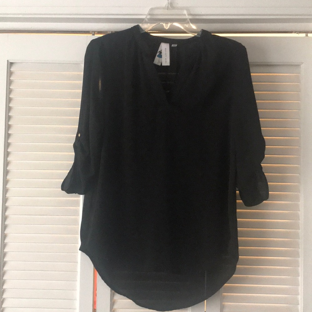 Black sheer top